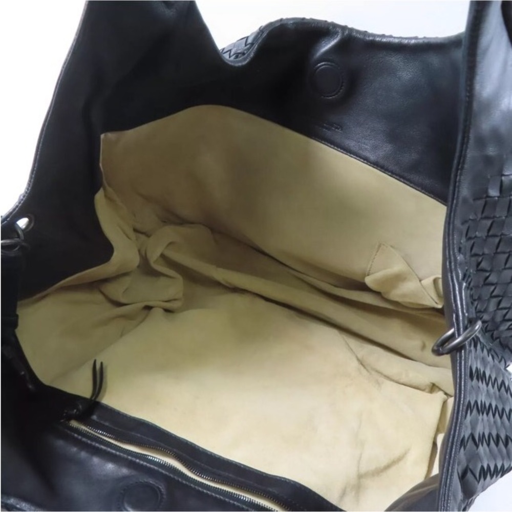 💎✨ LARGE STUNNING✨💎 BLACK BOTTEGA VENETA CAMPANA HOBO - Picture 6 of 12